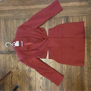 Chic Red Double-Breasted Blazer Dress (BNWT)
